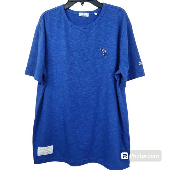 Serge Blanco Heather Blue Short Sleeve Rugby Tee Medium - Picture 1 of 7